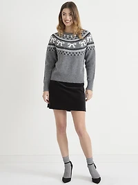 Crew Neck Raglan Sleeve Cloud Sweater