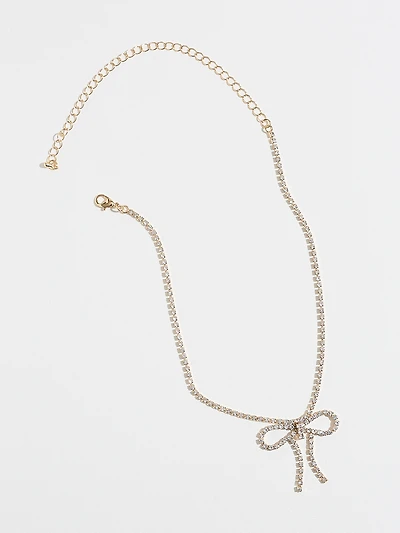 Crystal Bow Necklace