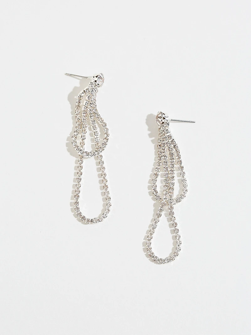 Crystal Double Loop Earring