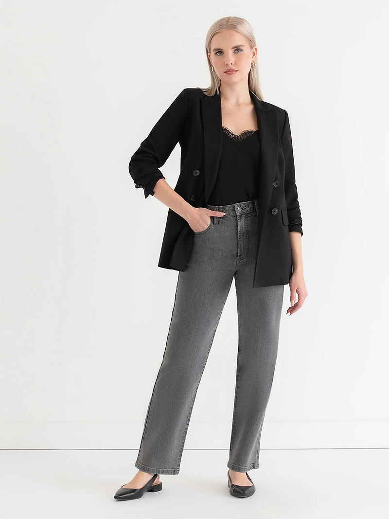 Lucy Straight Jeans Grey