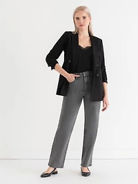 Lucy Straight Jeans Grey