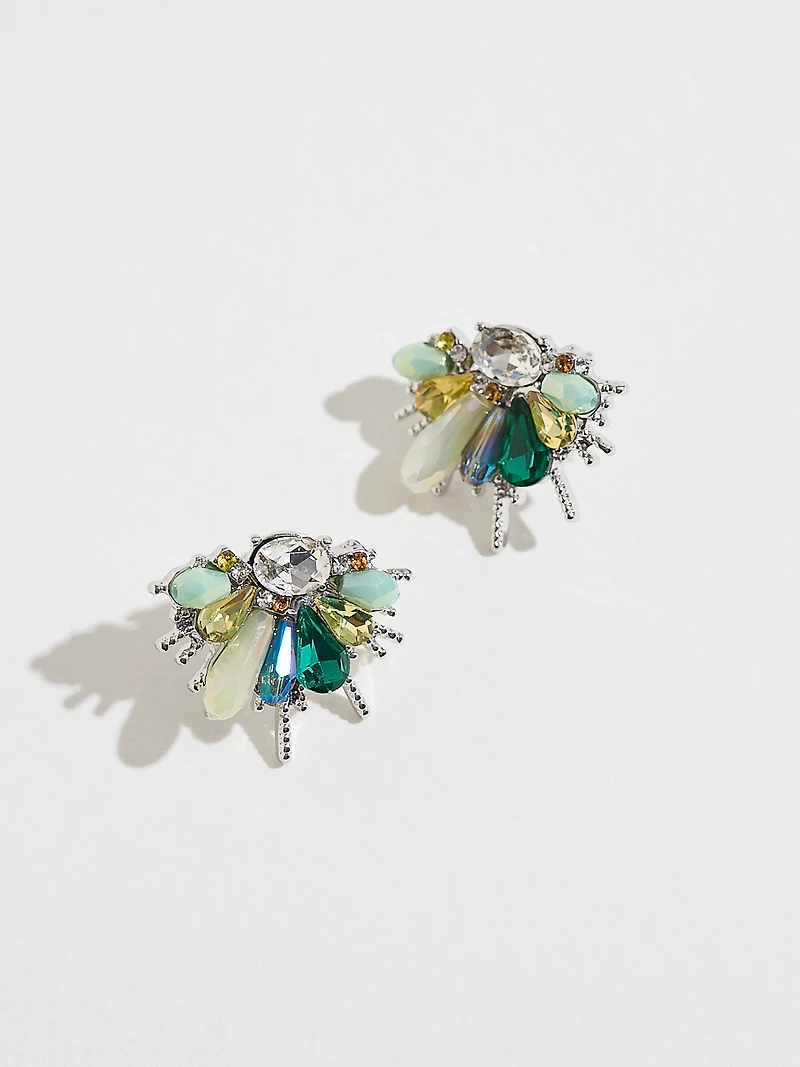Emerald Cluster Earrings