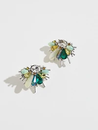 Emerald Cluster Earrings