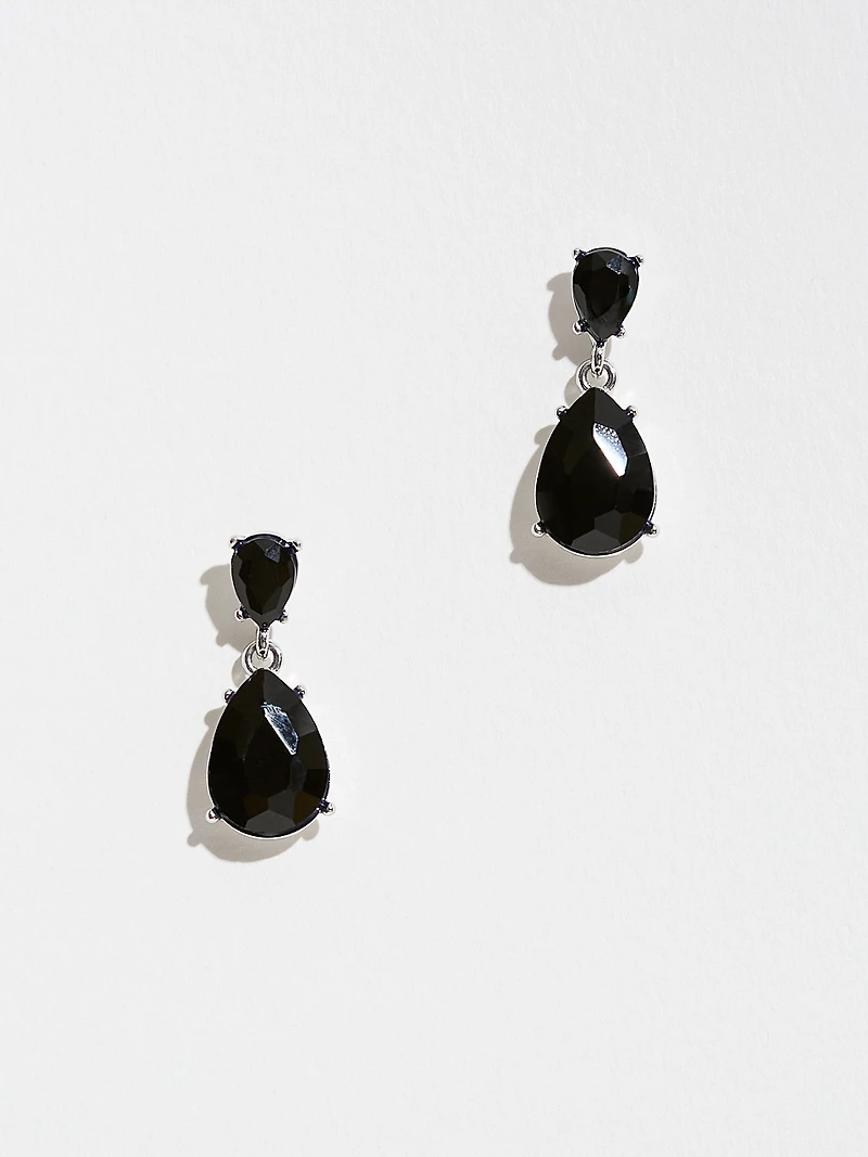 Jet Black Drop Earrings