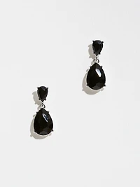 Jet Black Drop Earrings