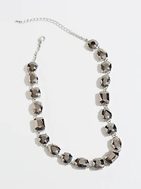 Large Jet Stone Necklace