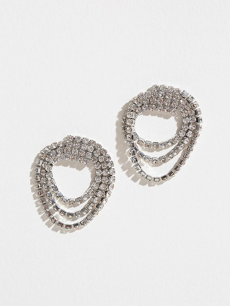 Rhinestone Looped Earrings