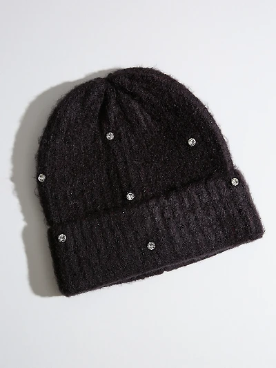 Ribbed Hat with Jewels