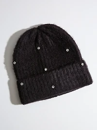 Ribbed Hat with Jewels