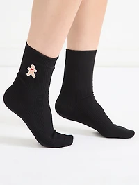 Ribbed High-Crew Socks