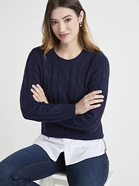 Cable Knit Fooler Sweater