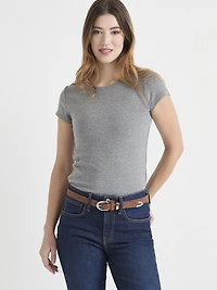 Fitted Tee with Short Sleeeves