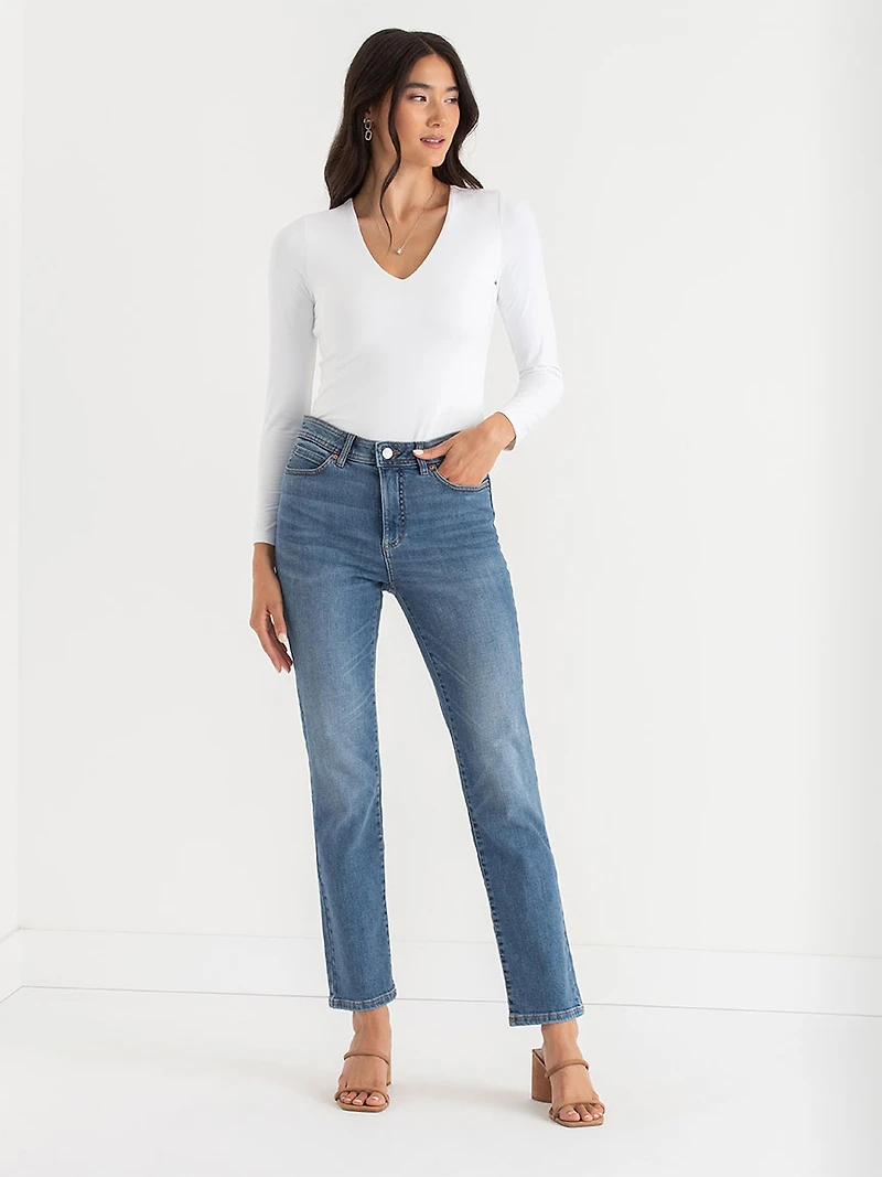 Stevie Straight Leg Jean Pacific Wash