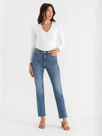 Stevie Straight Leg Jean Pacific Wash