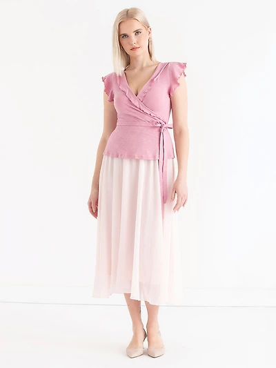 Cotton Wrap Top