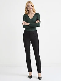 V-Neck Long-Sleeved Bodysuit