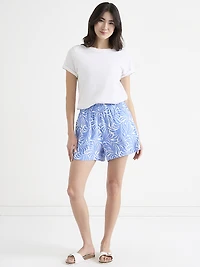 Linen Pull-On Short