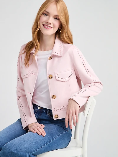 Faux Suede Western Jacket