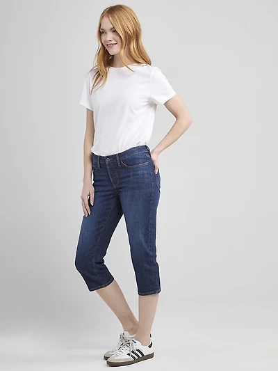 Mid Rise Straight Capri