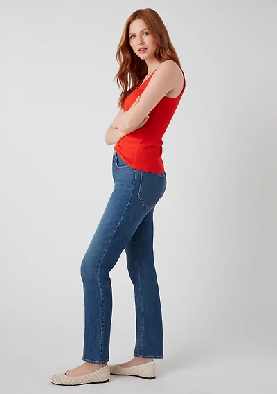 Lucy 90's Straight Crop Jeans Dark Wash