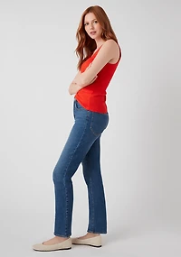 Lucy 90's Straight Crop Jeans Dark Wash