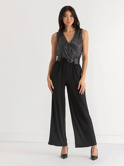 Tinsel Crossover Jumpsuit Black