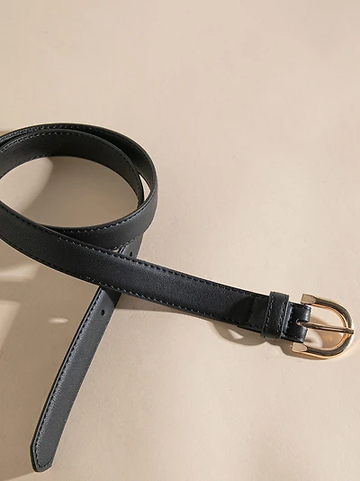 Belt with Rounded Buckle