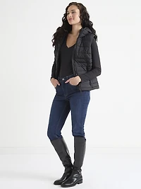 Peyton Packable Vest with Removable Hood Black