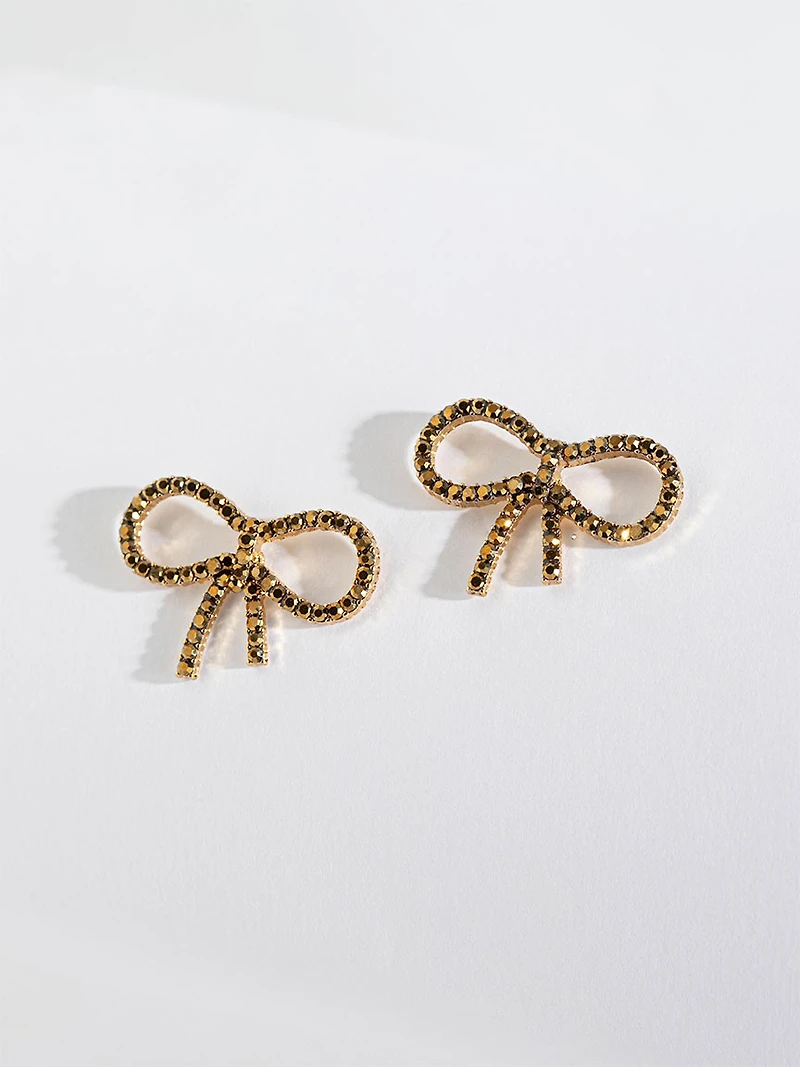 Shimmering Bow Earrings