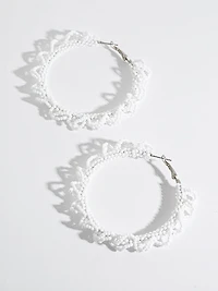 Beaded Hoop Earrings
