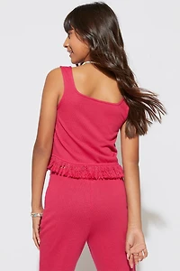 Hello Franki Fringe Tank Top for girls