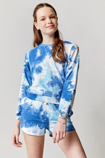Hello Franki Tie-Dye Crew-Neck Sweatshirt for girls