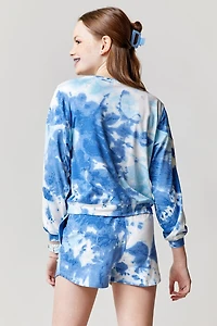 Hello Franki Tie-Dye Crew-Neck Sweatshirt for girls