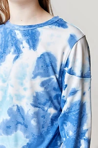 Hello Franki Tie-Dye Crew-Neck Sweatshirt for girls