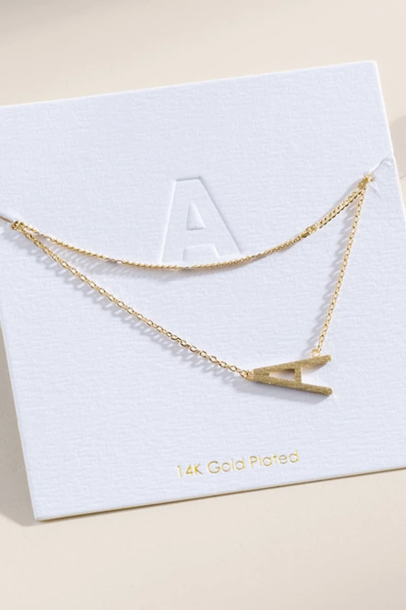 Layered Initial Necklace