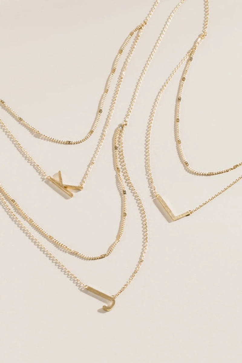 Layered Initial Necklace