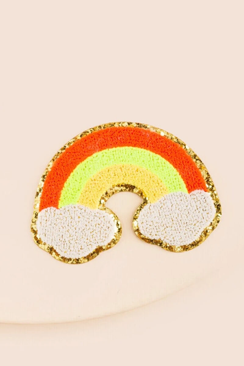 Hello Franki Glitter Rainbow Patch Red for girls
