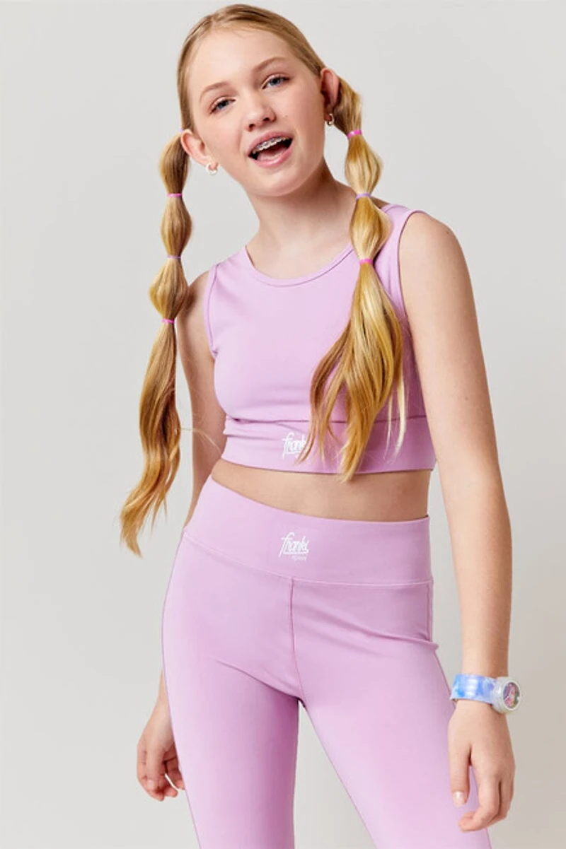Hello Franki Sport V-Back Purple Sports Bra for girls