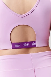 Hello Franki Sport V-Back Purple Sports Bra for girls