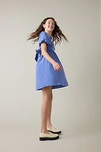 Hello Franki Linen Bow Back Dress for girls