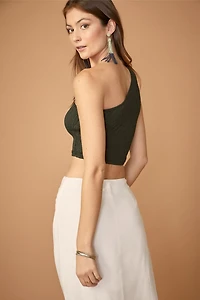 Vivianne Smocked One Shoulder Top