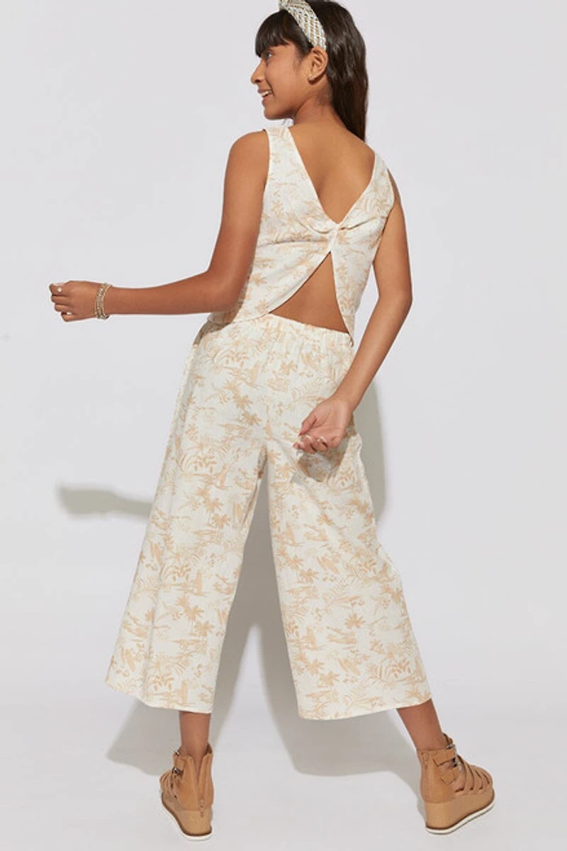 Hello Franki Cropped Linen Pants for girls