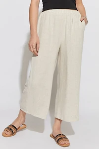 Hello Franki Basic Cropped Linen Pants for girls