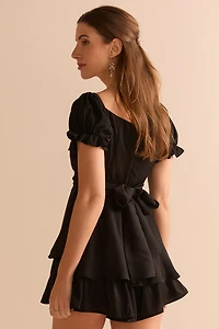 Vimmi Satin Tiered Romper