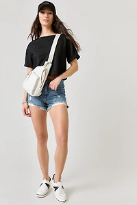 Becca Boxy Soft Rib Knit Tee