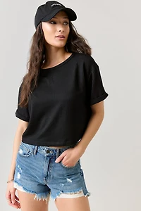 Becca Boxy Soft Rib Knit Tee