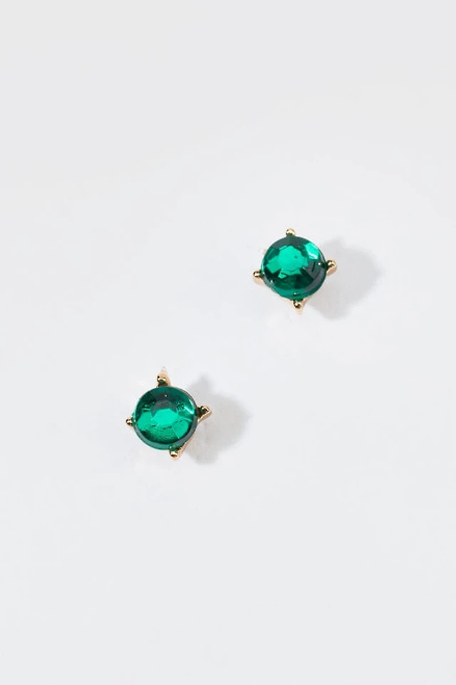 Hello Franki Emerald Crystal Stud Earrings for girls