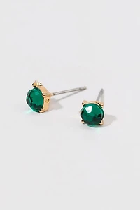 Hello Franki Emerald Crystal Stud Earrings for girls