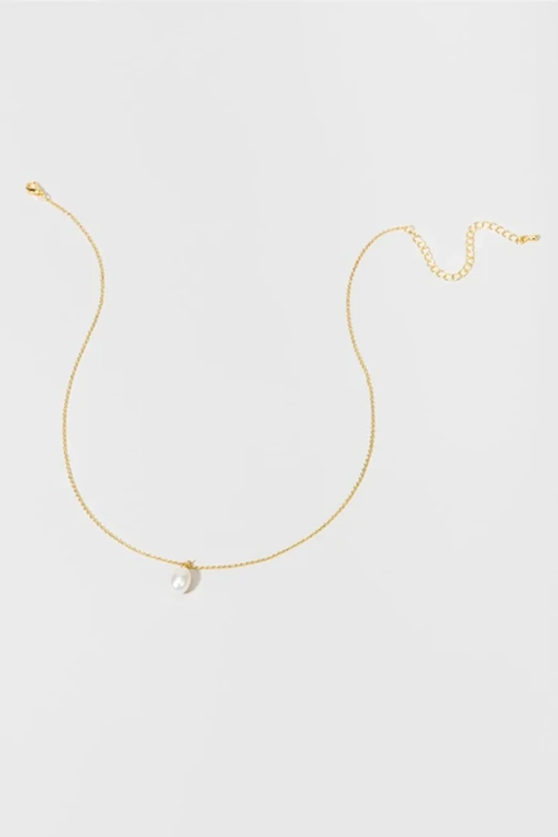 Ellie Freshwater Pearl 14K Gold Dipped Necklace
