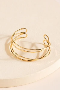 Cassidy Twisted Hammered Cuff Bracelet